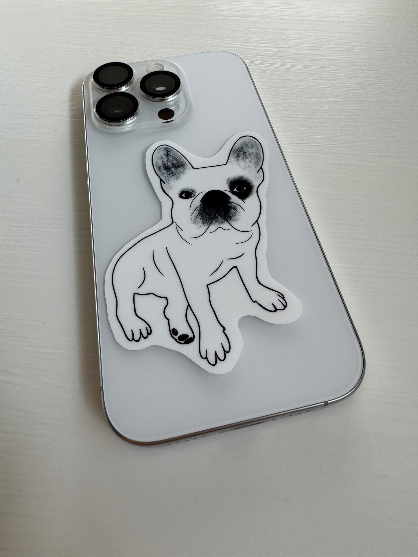 Vinyl Sticker - "I'm Waiting" Frenchie