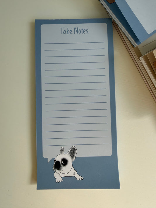 Frenchie "Take Notes" DL Notepad - Chambray Blue