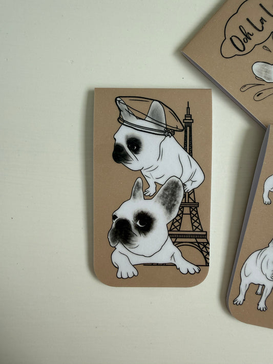 Frenchie Magnetic Bookmark Parisian - Tan