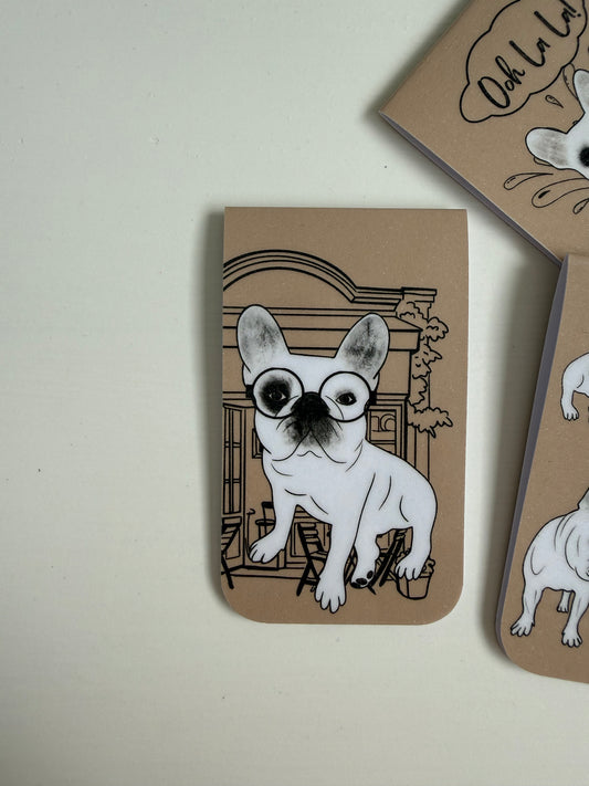 Frenchie Magnetic Bookmark Parisian - Tan
