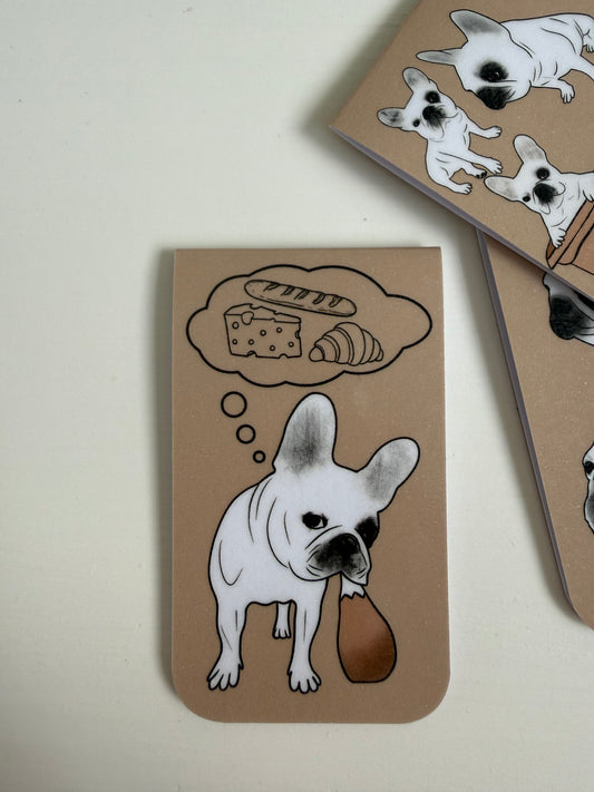 Frenchie Magnetic Bookmark (Spa & Snacks) - Tan
