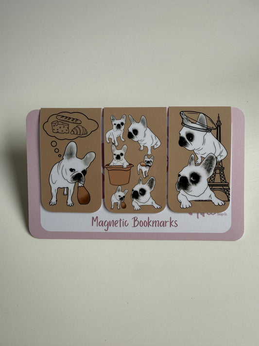 Frenchie Magnetic Bookmark (Complete Collection) - Tan