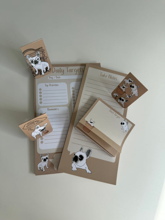 Frenchie Stationery Bundle - Tan