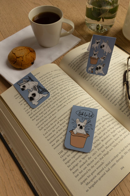 Frenchie Magnetic Bookmark (Complete Collection) - Chambray Blue