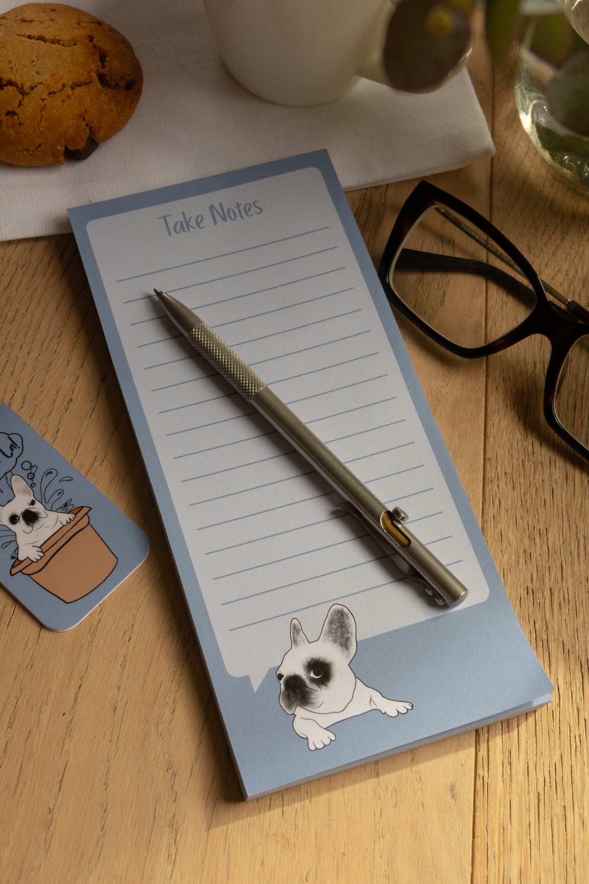 Frenchie "Take Notes" DL Notepad - Chambray Blue