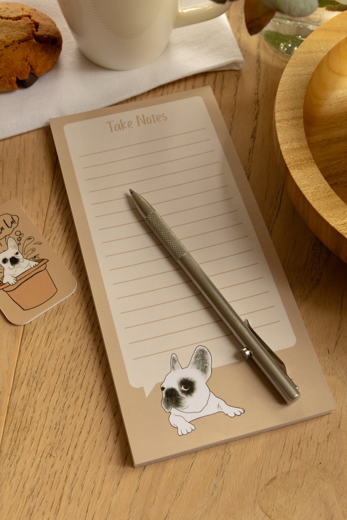 Frenchie "Take Notes" DL Notepad - Tan