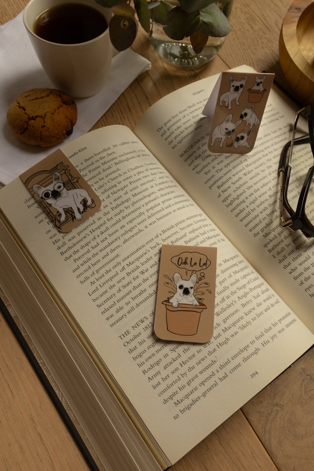 Frenchie Magnetic Bookmark (Complete Collection) - Tan