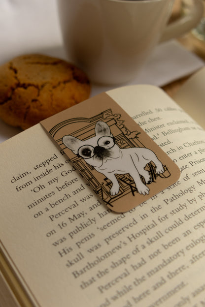Frenchie Magnetic Bookmark Parisian - Tan