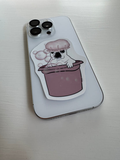 Vinyl Sticker - Diva in the Bath Frenchie