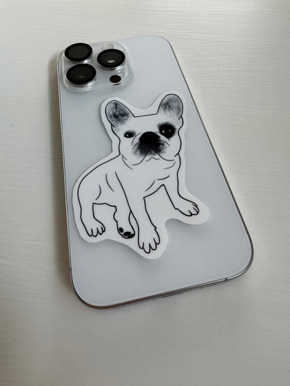 Vinyl Sticker - "I'm Waiting" Frenchie