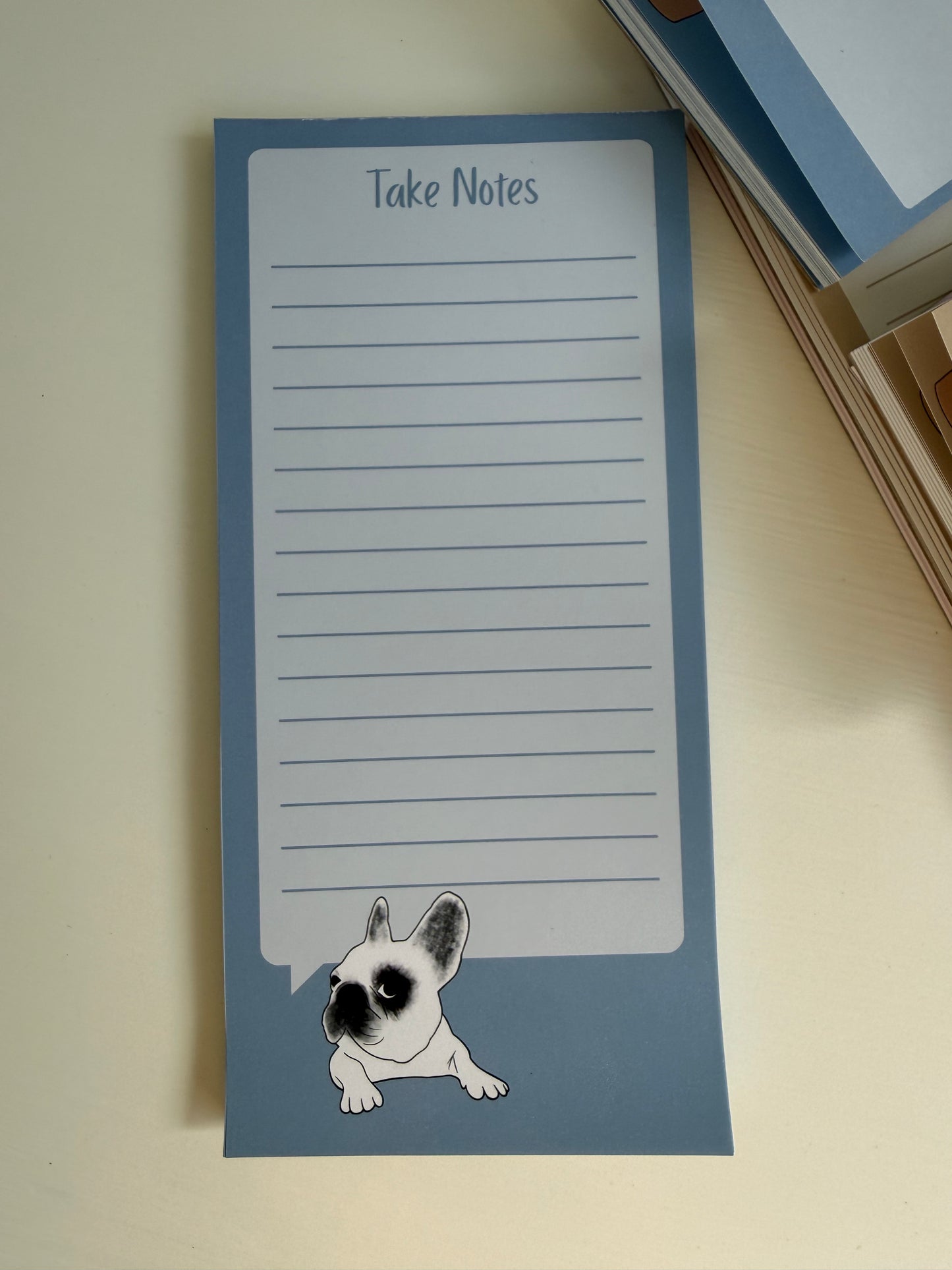 Frenchie "Take Notes" DL Notepad - Chambray Blue