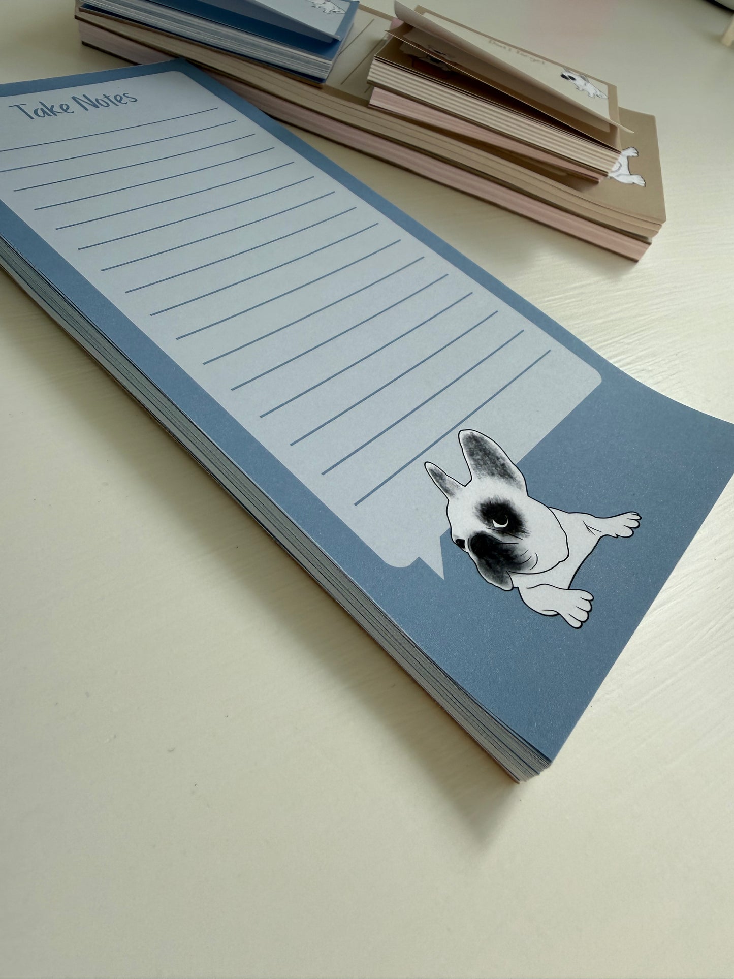 Frenchie "Take Notes" DL Notepad - Chambray Blue