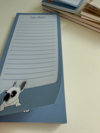 Frenchie "Take Notes" DL Notepad - Chambray Blue