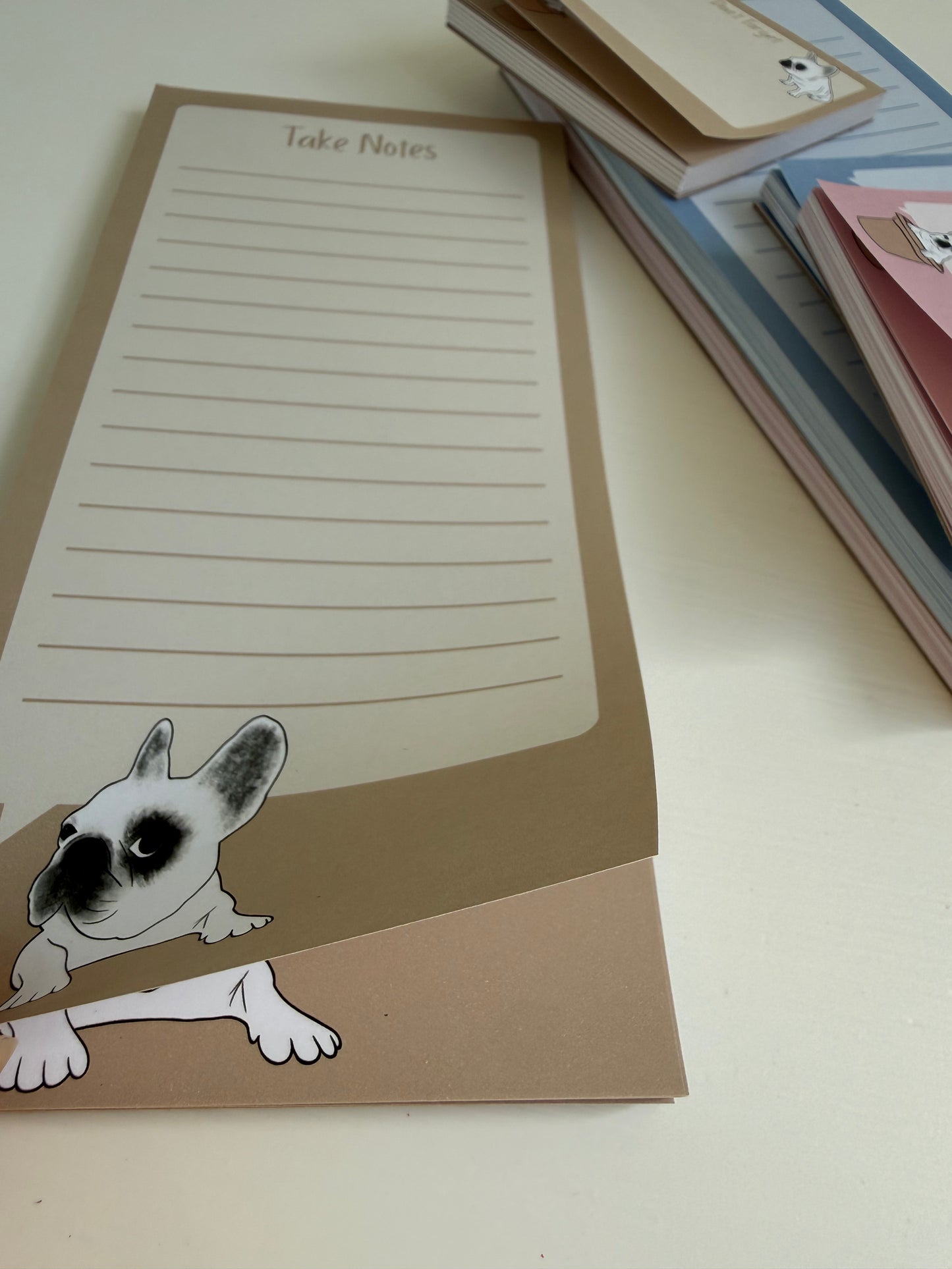 Frenchie "Take Notes" DL Notepad - Tan