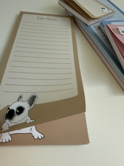 Frenchie "Take Notes" DL Notepad - Tan