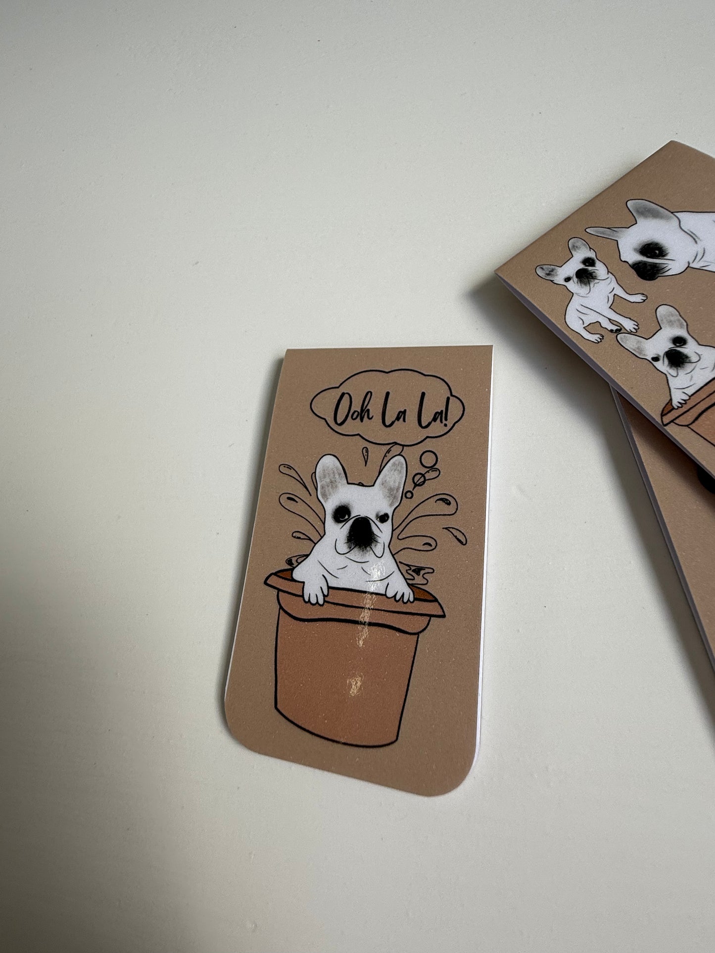 Frenchie Magnetic Bookmark (Spa & Snacks) - Tan