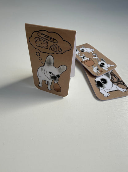 Frenchie Magnetic Bookmark (Spa & Snacks) - Tan