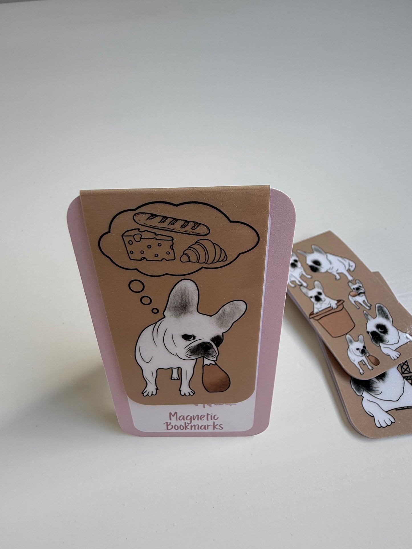Frenchie Magnetic Bookmark (Spa & Snacks) - Tan