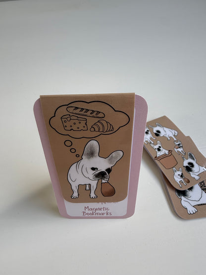 Frenchie Magnetic Bookmark (Spa & Snacks) - Tan