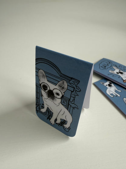 Frenchie Magnetic Bookmark Parisian - Chambray Blue