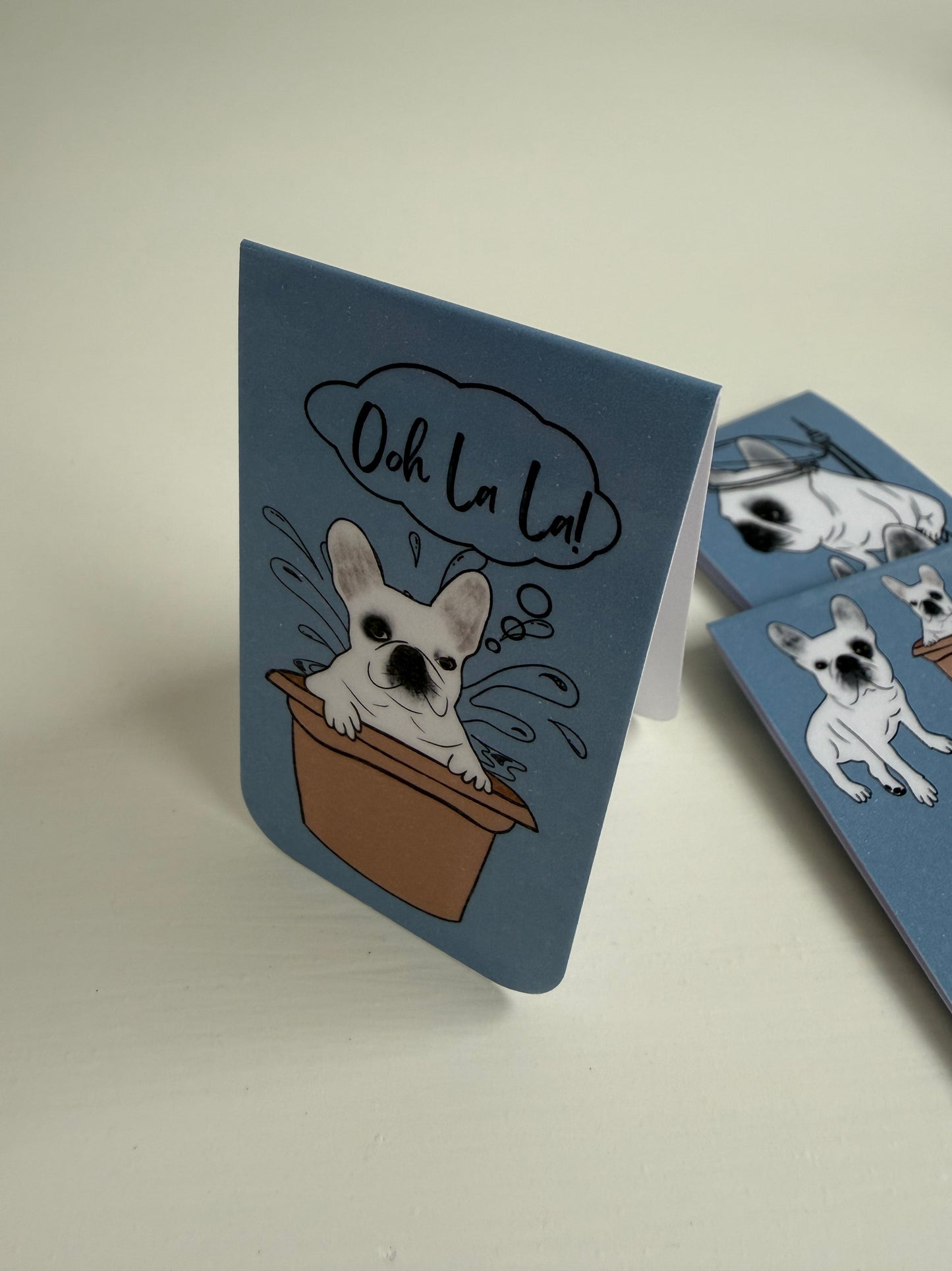 Frenchie Magnetic Bookmark (Spa & Snacks) - Chambray Blue