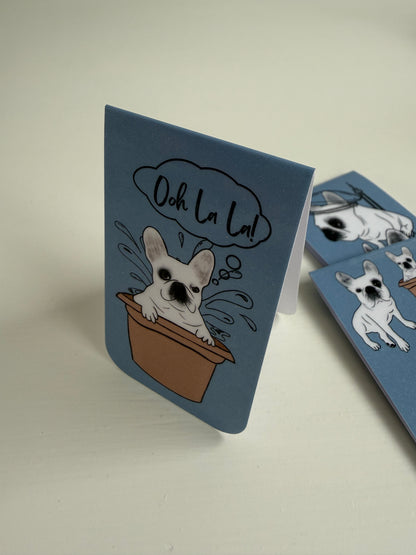 Frenchie Magnetic Bookmark (Spa & Snacks) - Chambray Blue