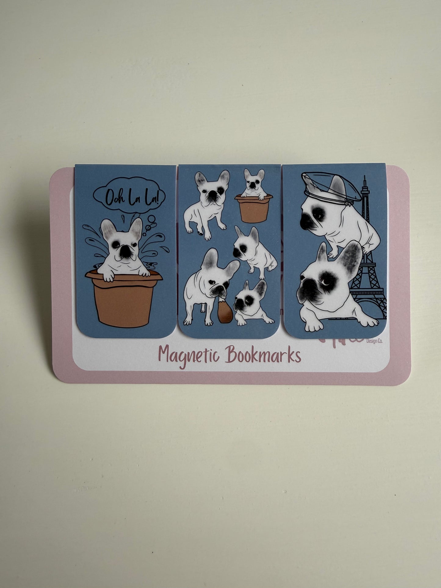 Frenchie Magnetic Bookmark (Complete Collection) - Chambray Blue