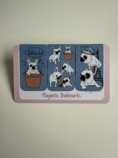 Frenchie Magnetic Bookmark (Complete Collection) - Chambray Blue