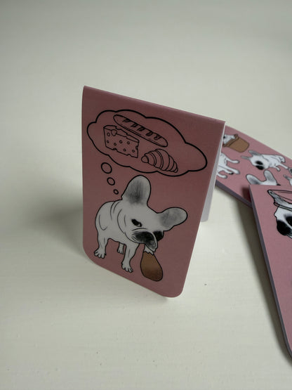 Frenchie Magnetic Bookmark (Spa & Snacks) - Dusty Pink