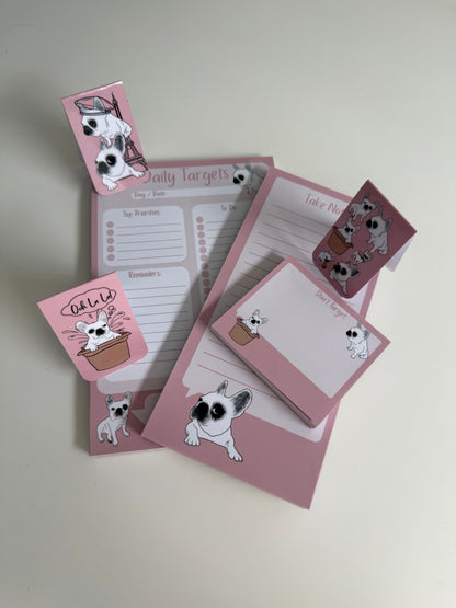 Frenchie Stationery Bundle - Dusty Pink